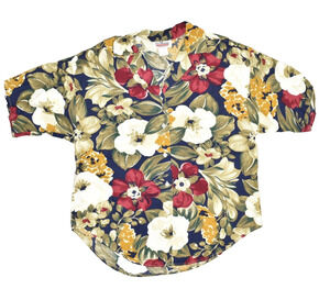 Jeri Marque Floral Button Down Shirt Women's Regular Size M Made in USA